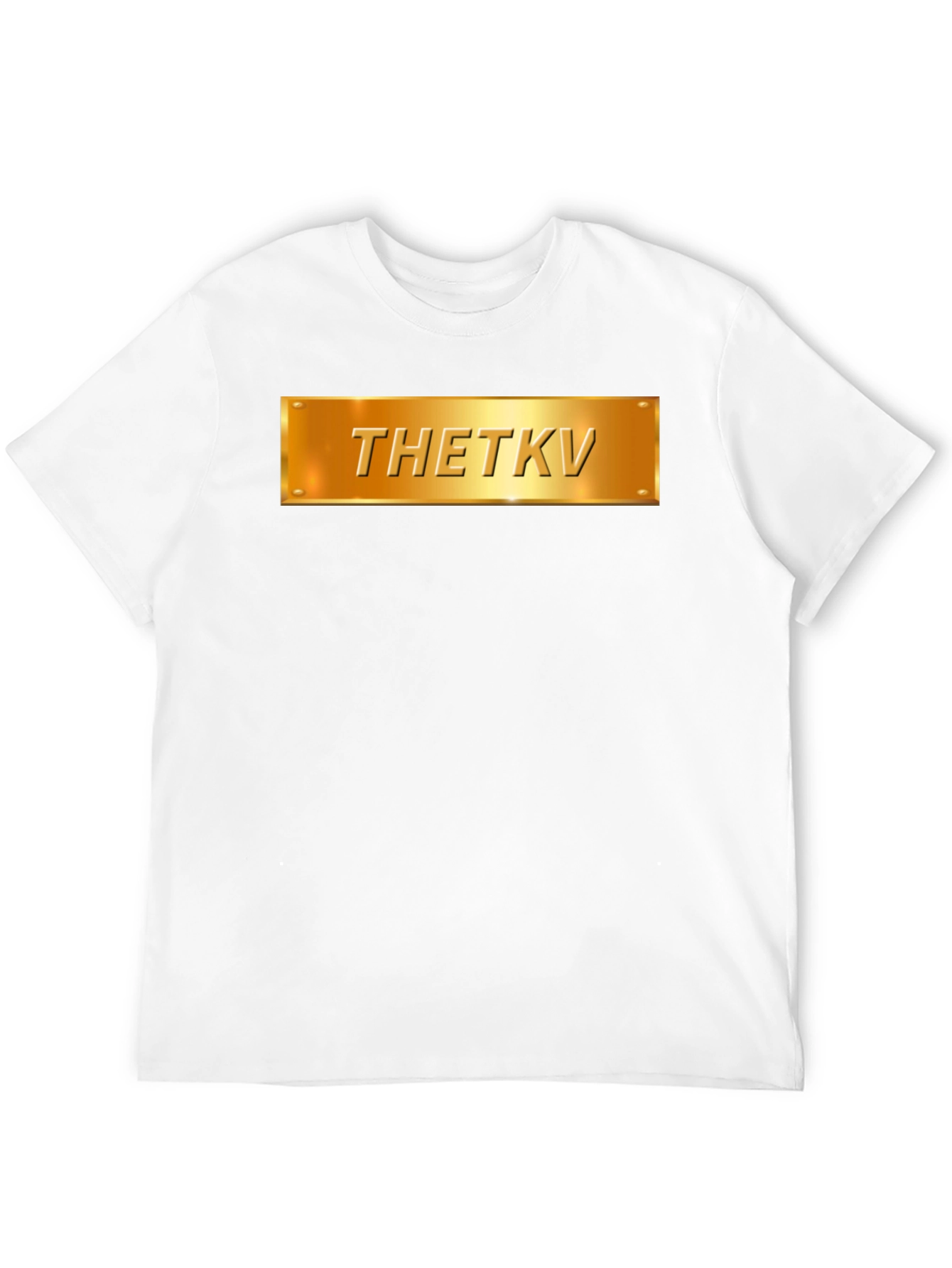 Thetkv Black Graphic Tee - Gold Plate Design