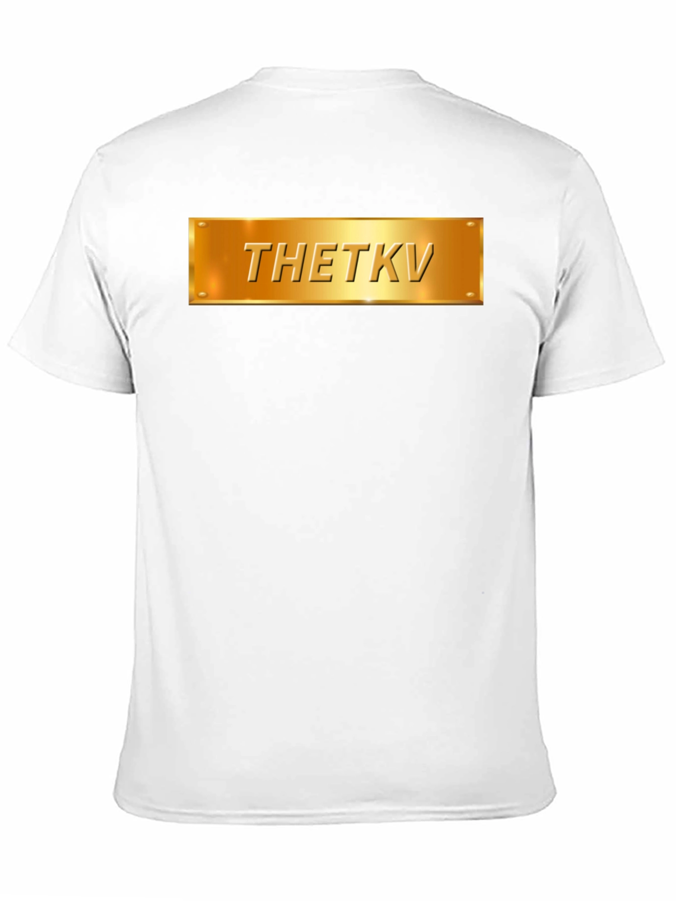 Thetkv Black Graphic Tee - Gold Plate Design