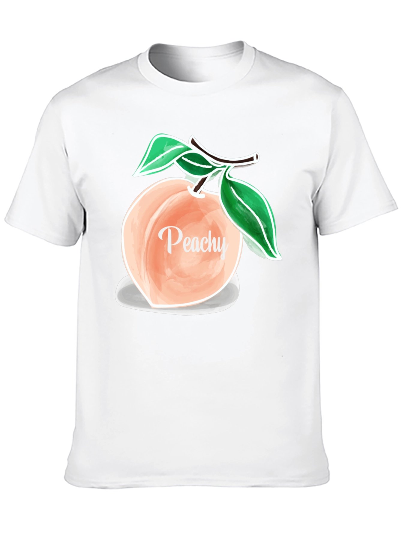 Peachy Graphic T-Shirt - Trendy Fruit Design