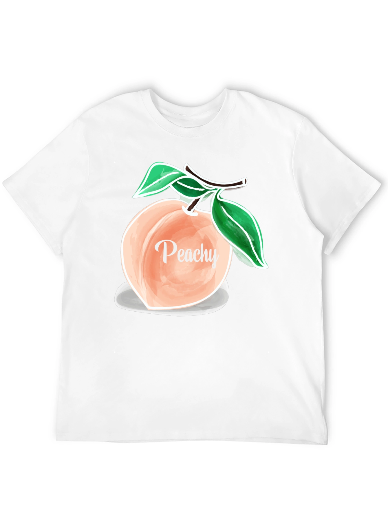 Peachy Graphic T-Shirt - Trendy Fruit Design