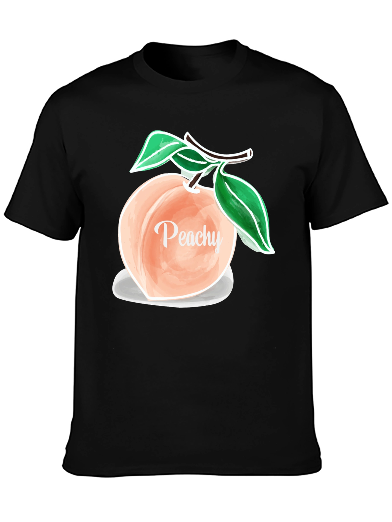 Peachy Graphic T-Shirt - Trendy Fruit Design