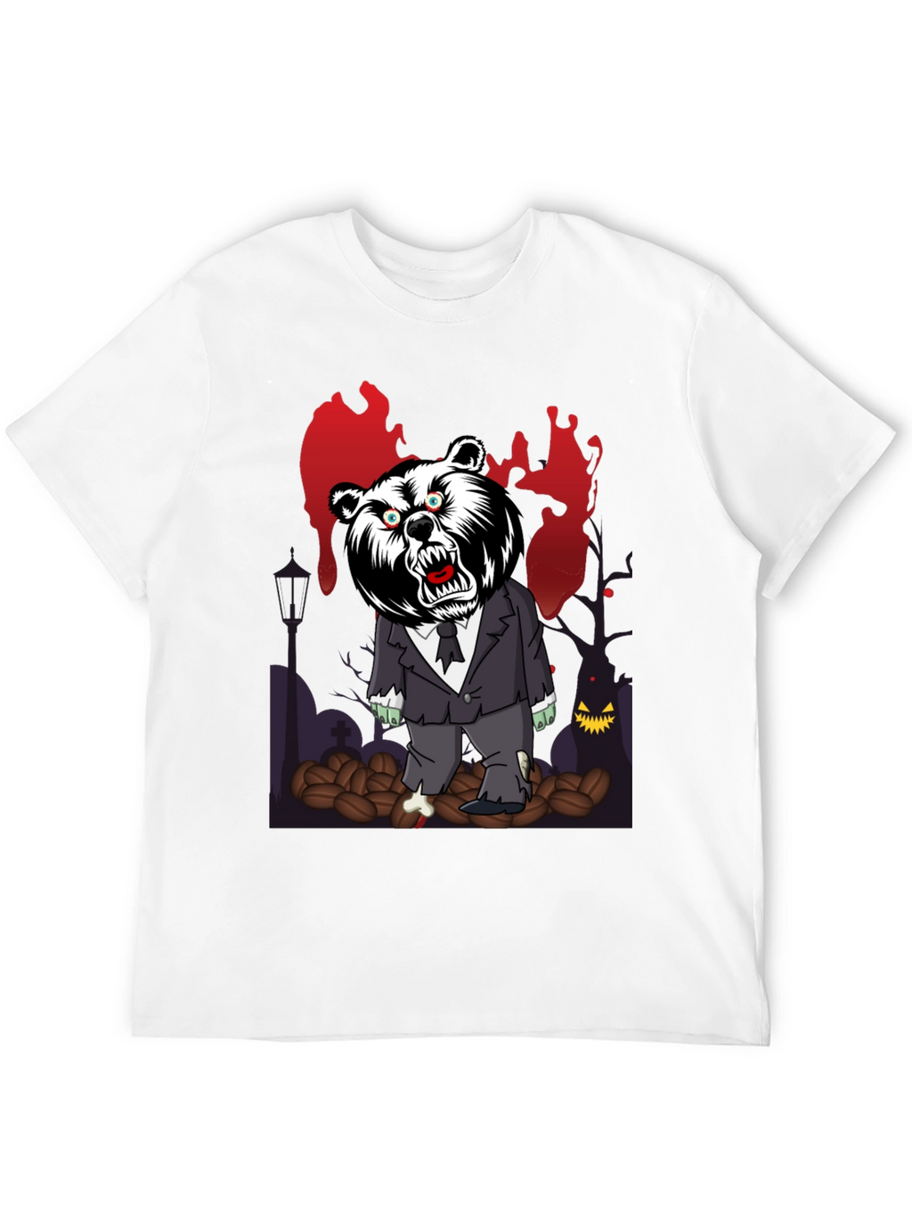 Zombie Bear T-Shirt - Spooky Halloween Design