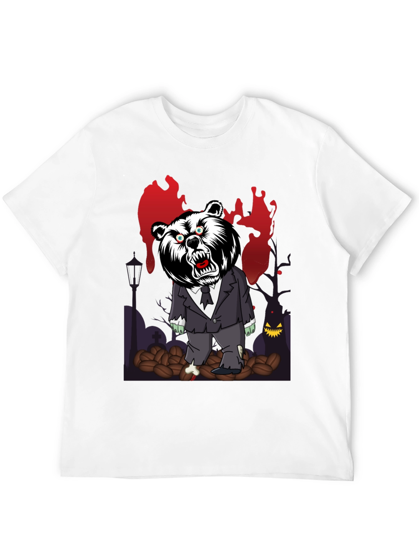 Zombie Bear T-Shirt - Spooky Halloween Design