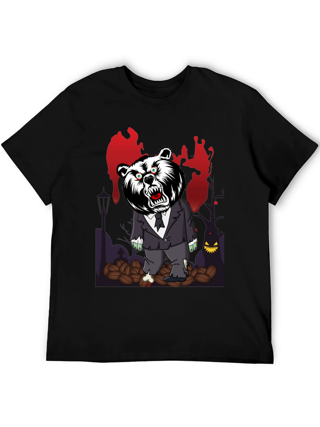 Zombie Bear T-Shirt - Spooky Halloween Design