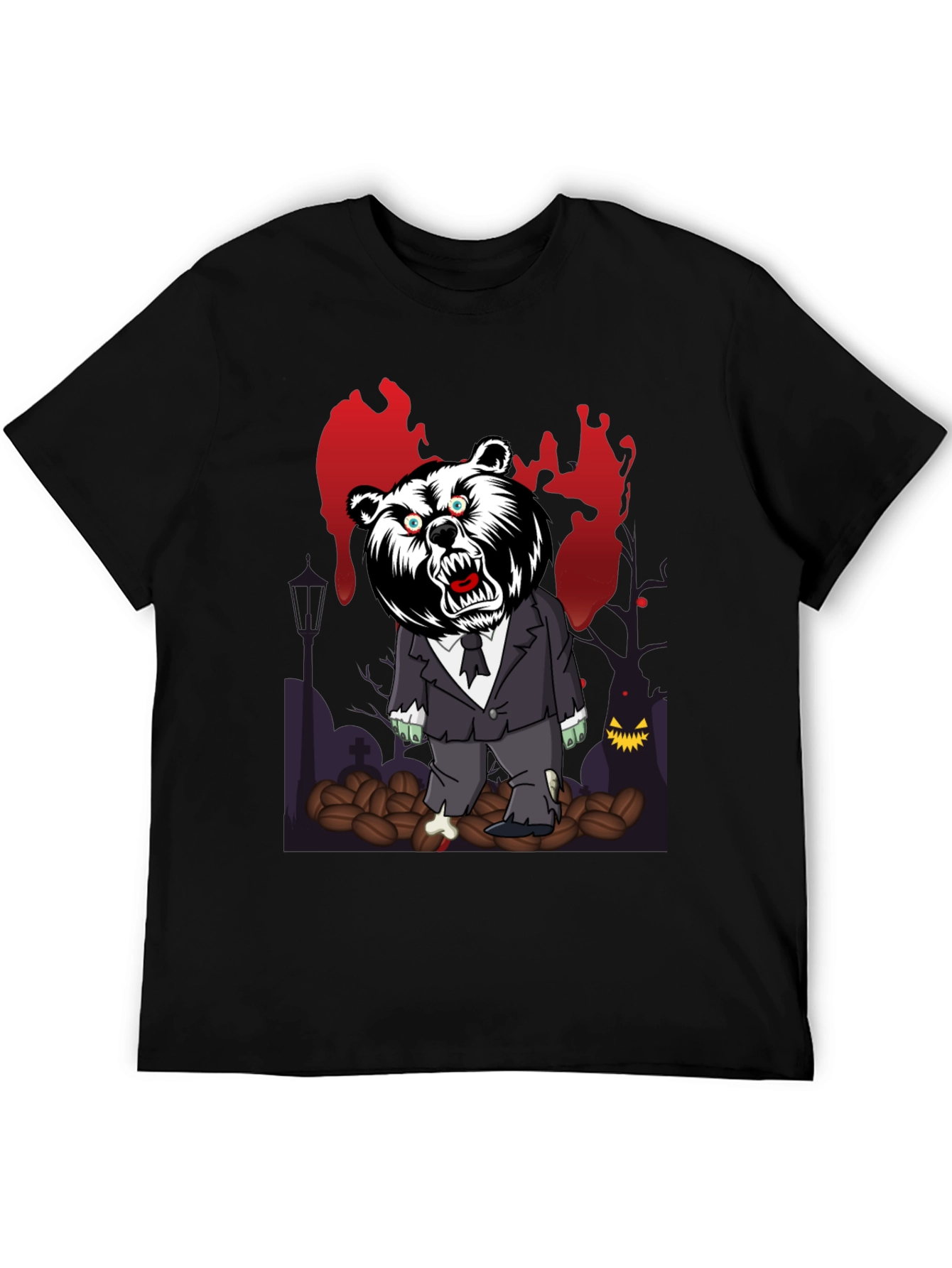 Zombie Bear T-Shirt - Spooky Halloween Design