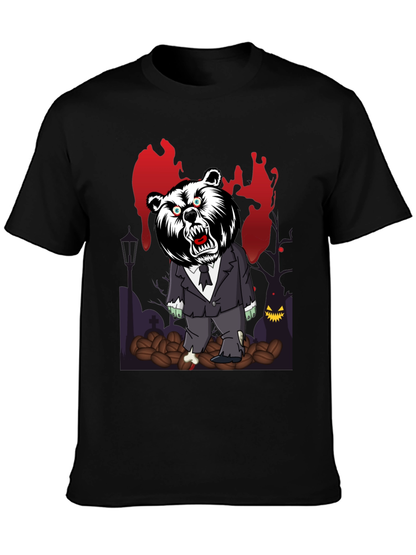 Zombie Bear T-Shirt - Spooky Halloween Design