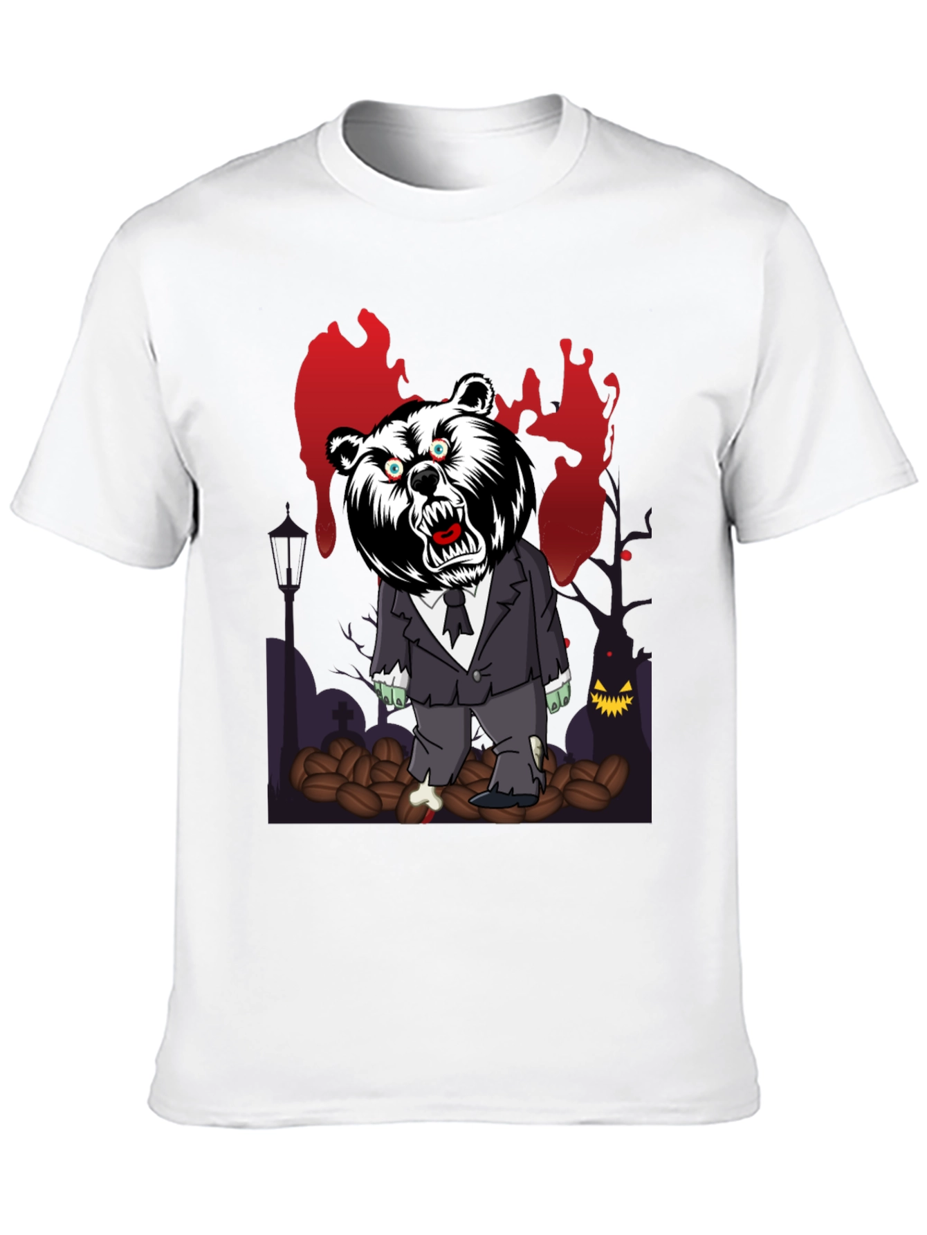 Zombie Bear T-Shirt - Spooky Halloween Design