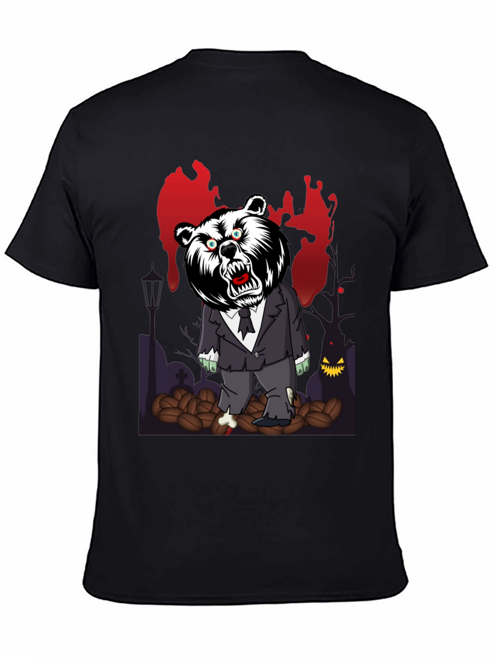 Zombie Bear T-Shirt - Spooky Halloween Design