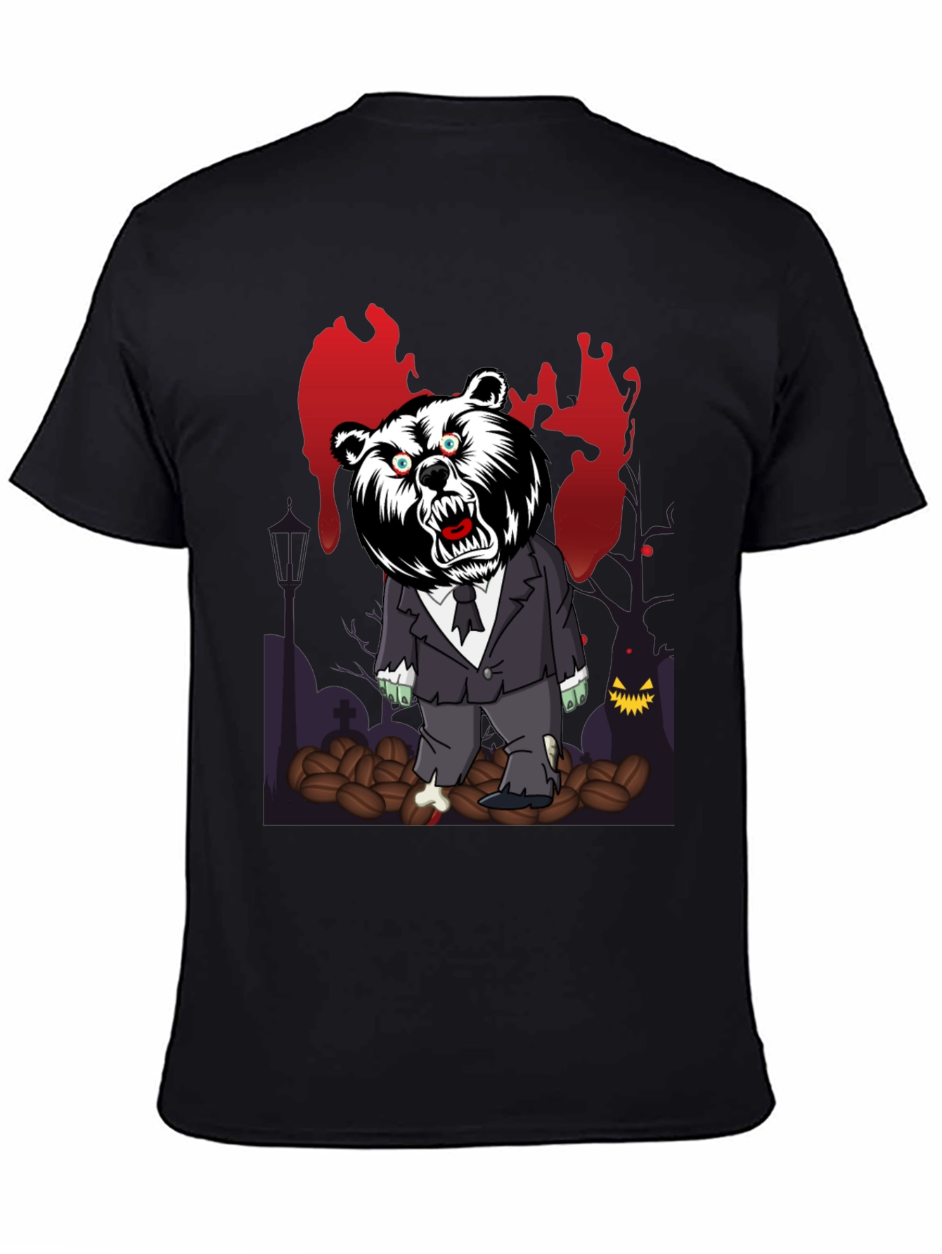 Zombie Bear T-Shirt - Spooky Halloween Design