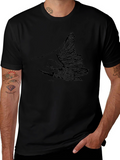 Black Fish Tail Graphic Tee