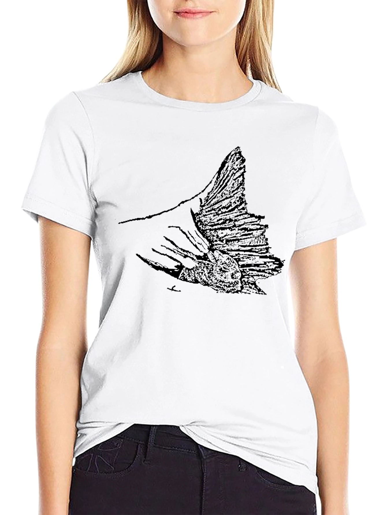Black Fish Tail Graphic Tee