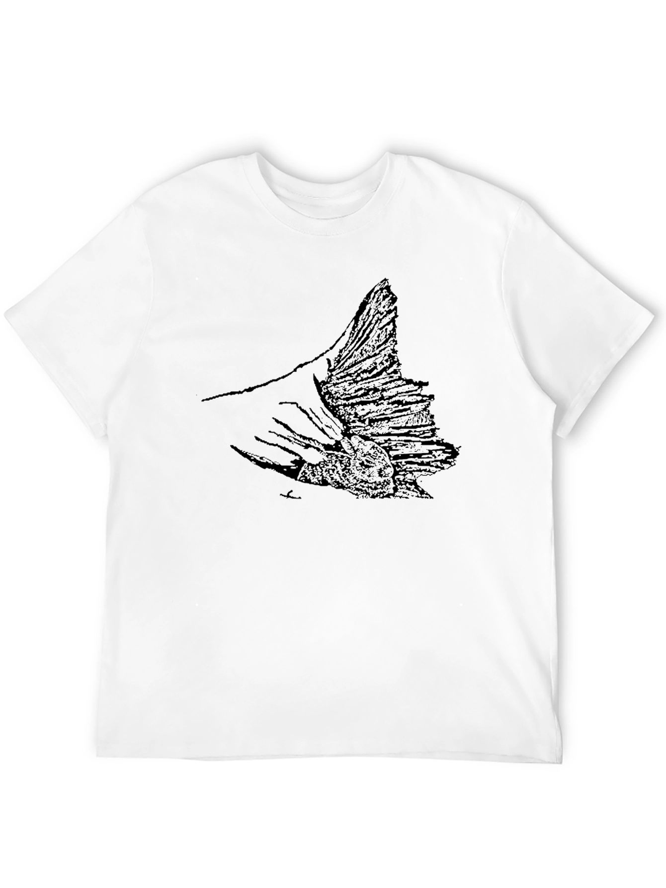 Black Fish Tail Graphic Tee