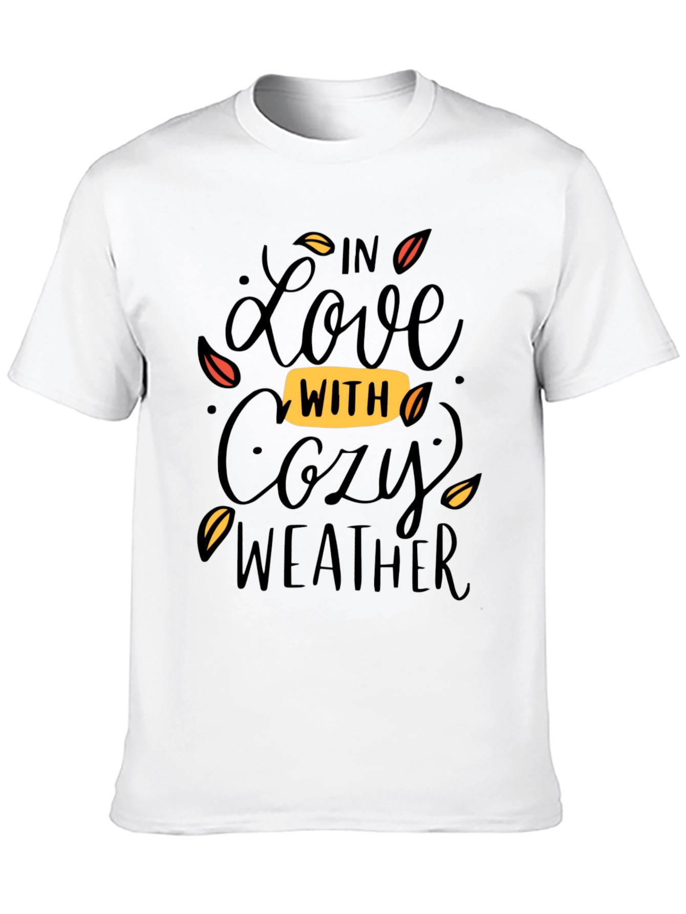 Cozy Weather Graphic Tee - Soft Black T-Shirt