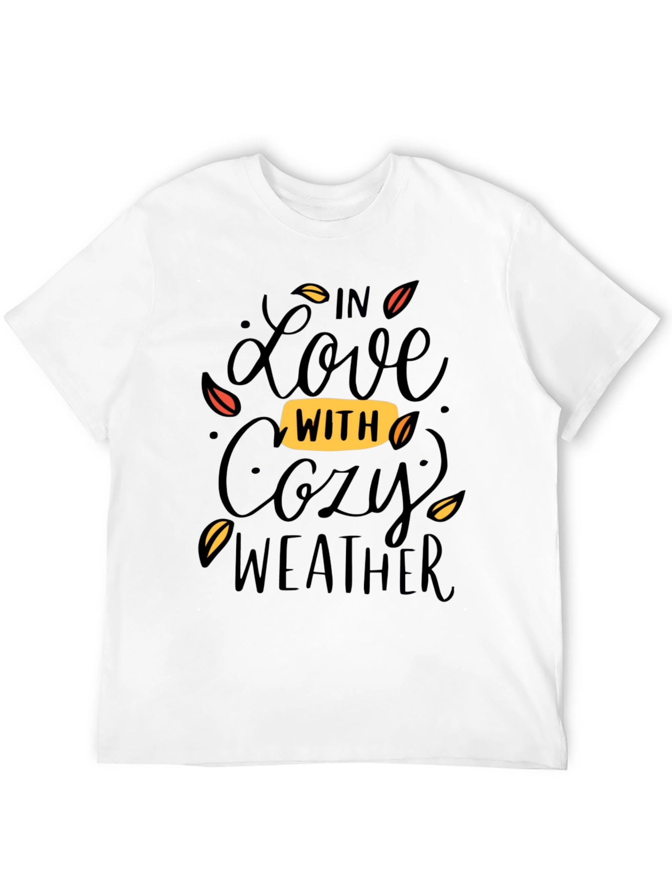 Cozy Weather Graphic Tee - Soft Black T-Shirt