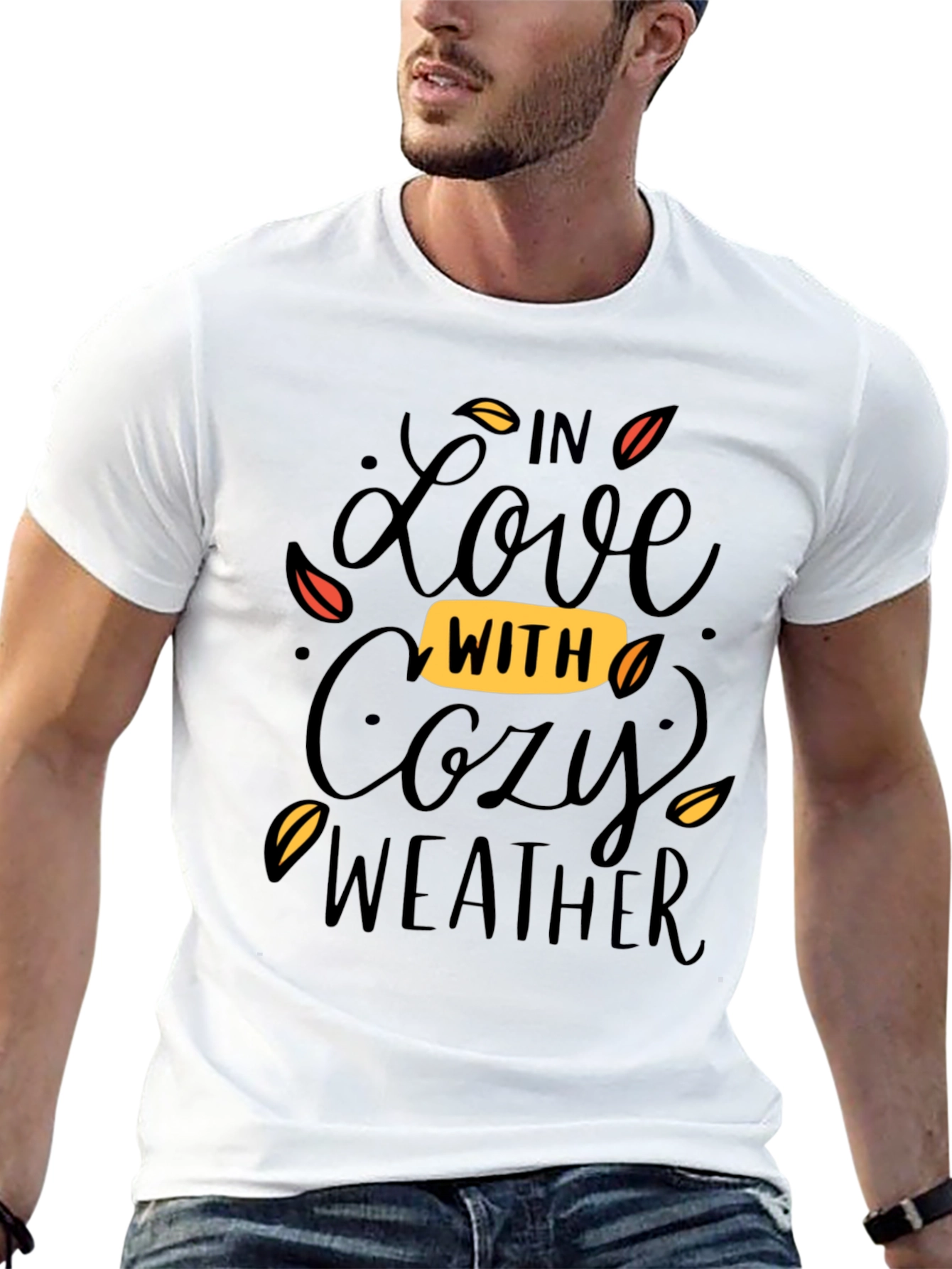 Cozy Weather Graphic Tee - Soft Black T-Shirt