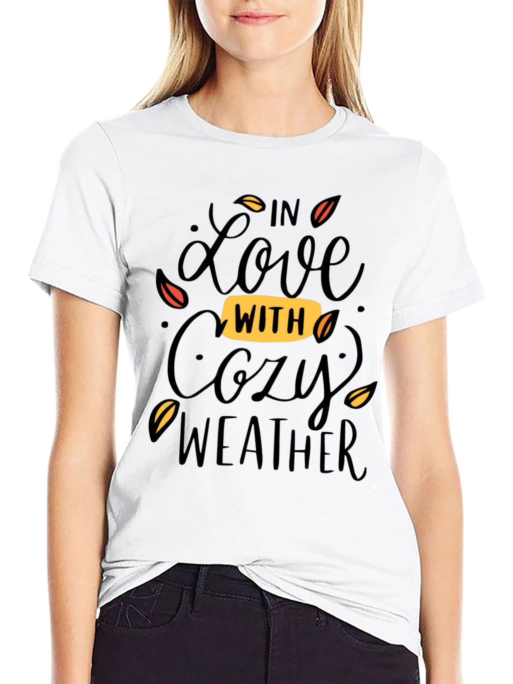 Cozy Weather Graphic Tee - Soft Black T-Shirt