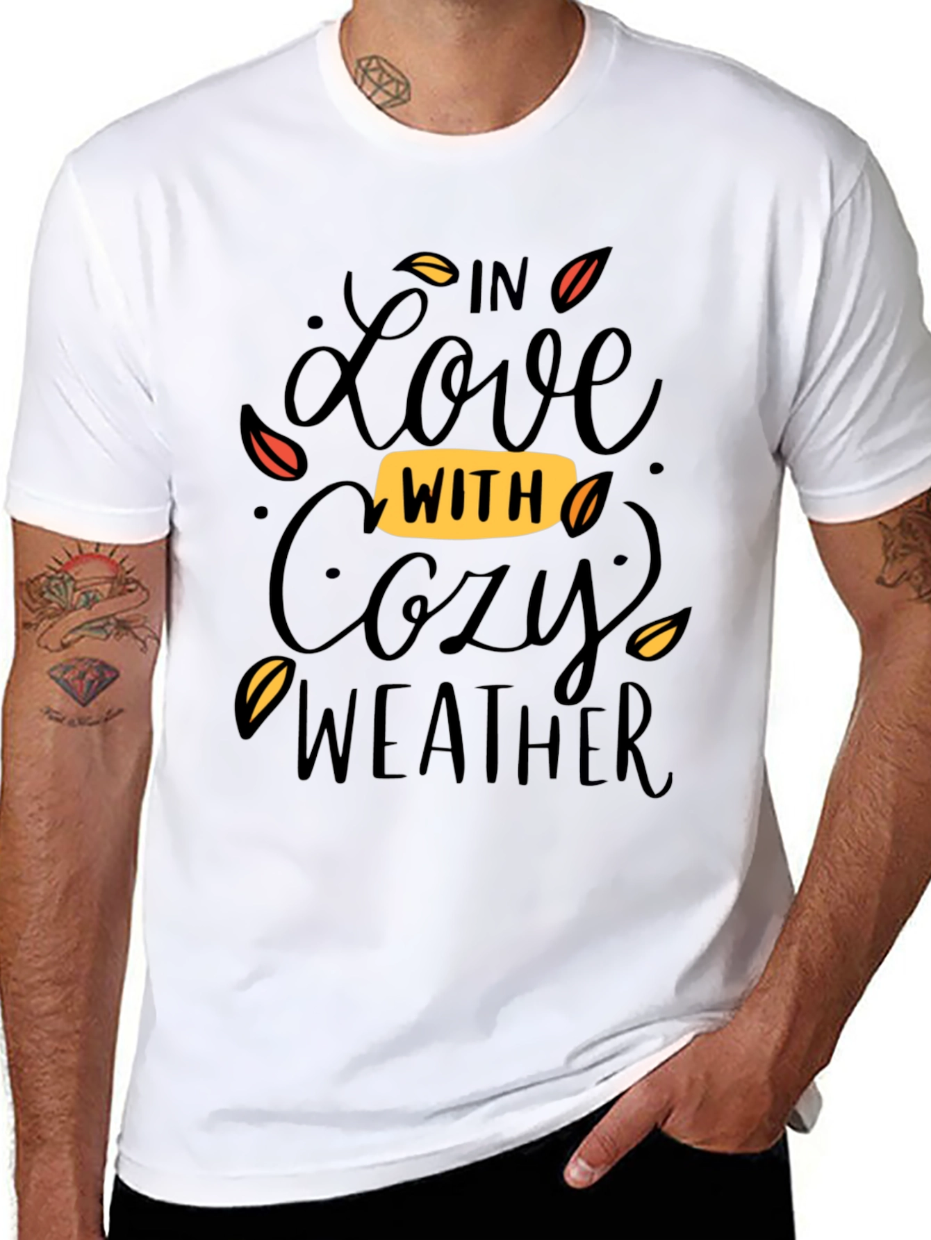 Cozy Weather Graphic Tee - Soft Black T-Shirt