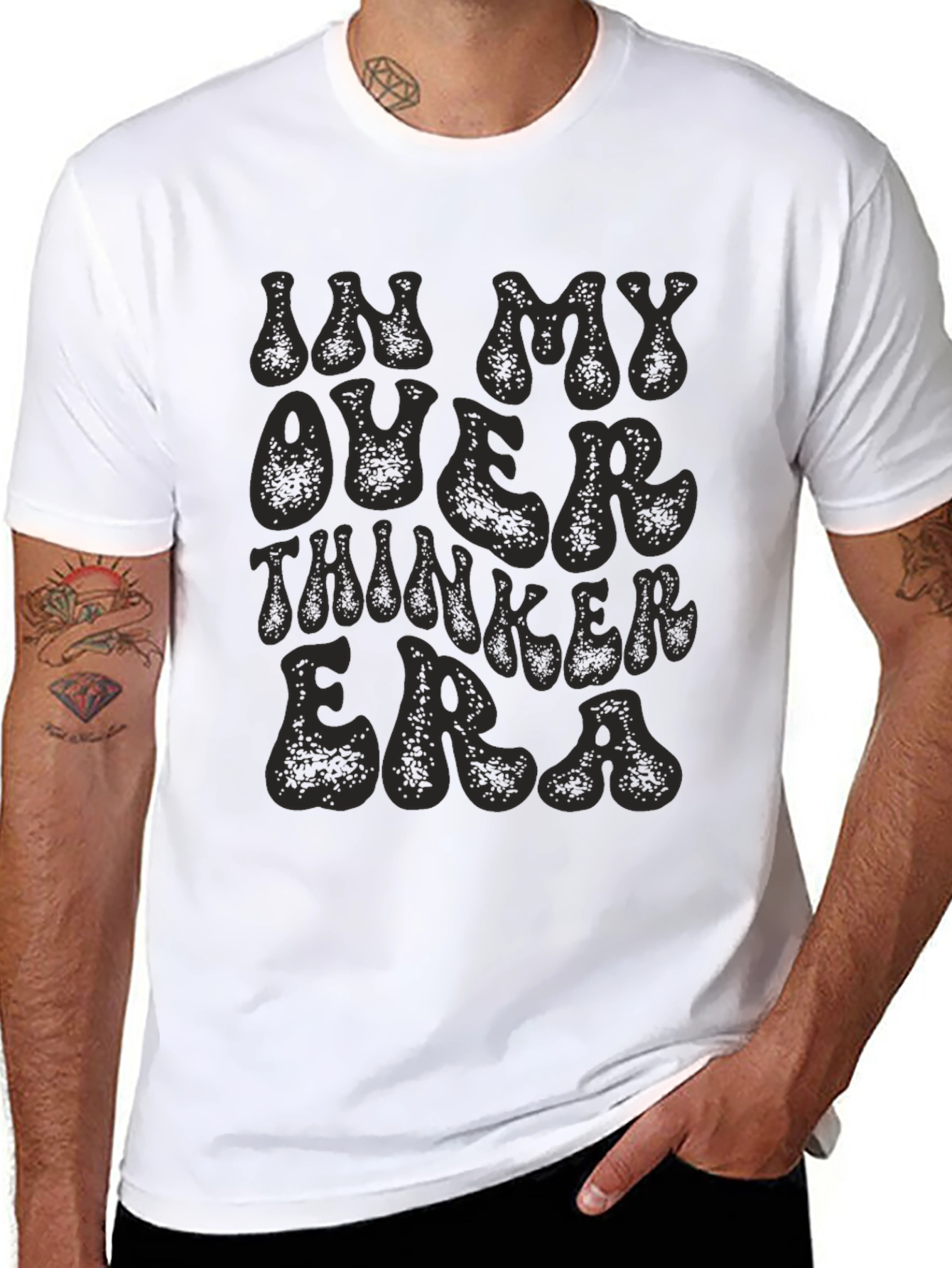 Overthinker Era Graphic Tee - Trendy Relaxed Fit