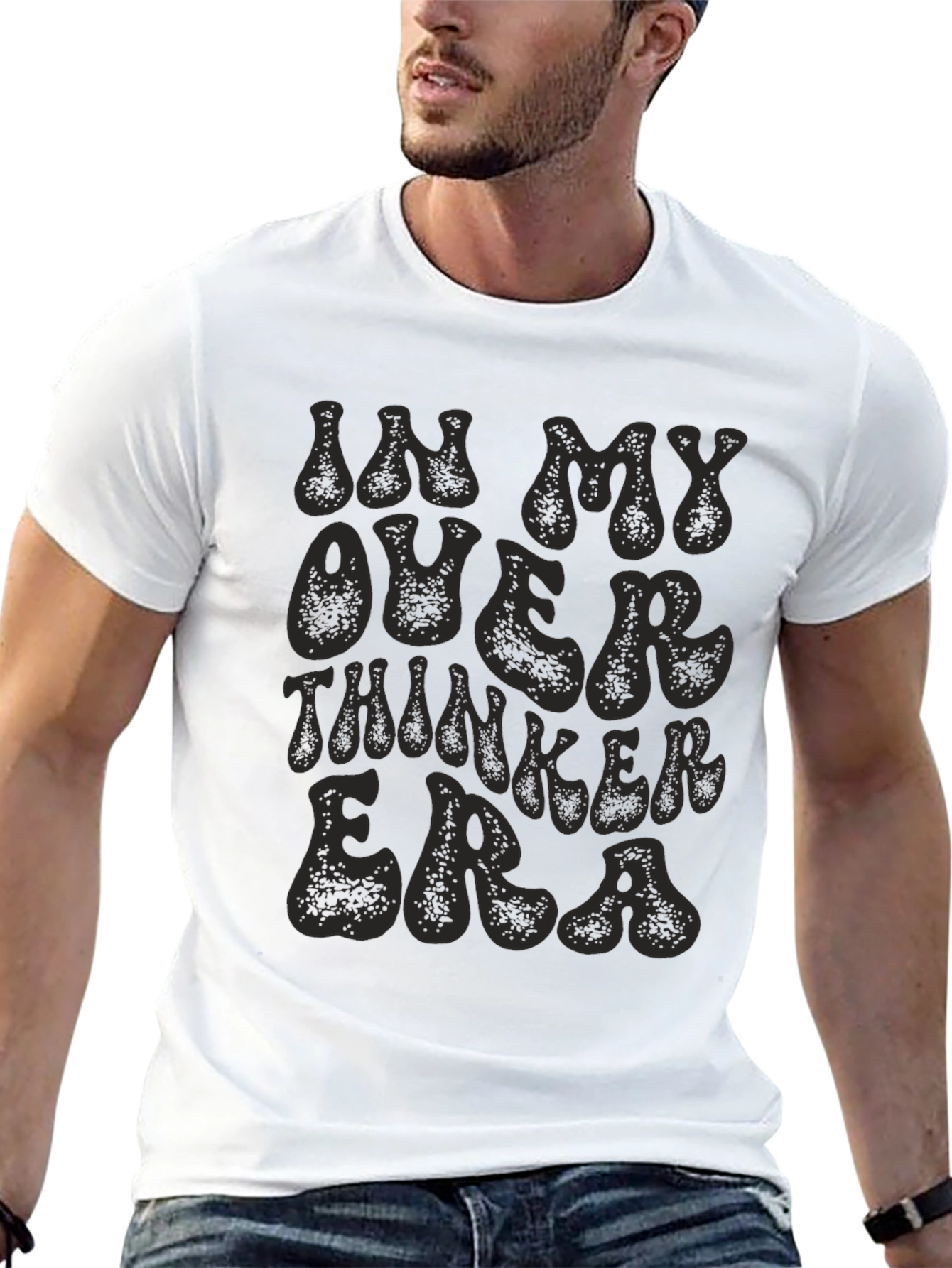 Overthinker Era Graphic Tee - Trendy Relaxed Fit