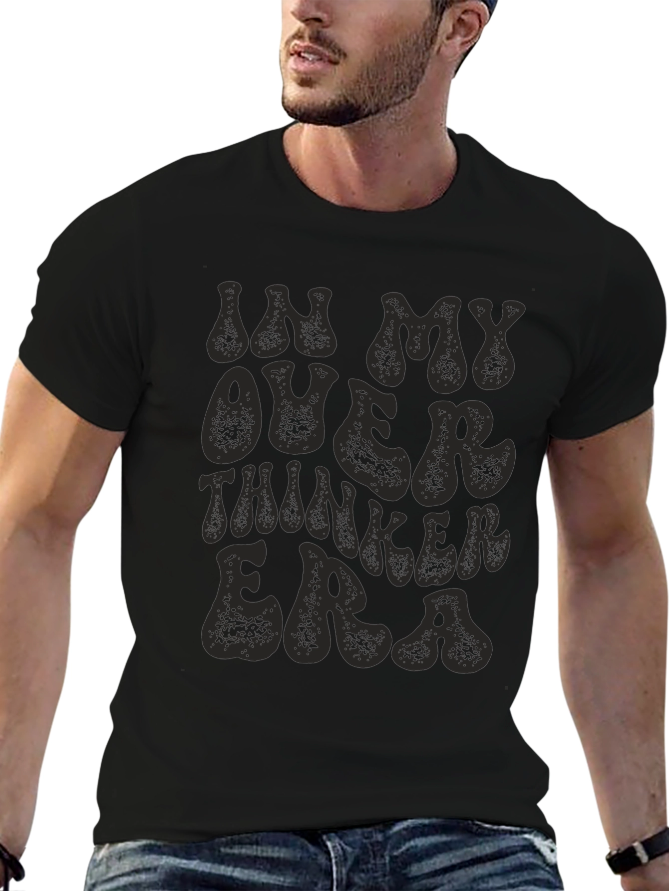 Overthinker Era Graphic Tee - Trendy Relaxed Fit