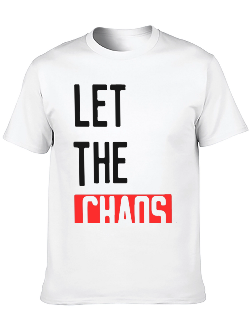 Let The Chaos Reign Black Graphic Tee