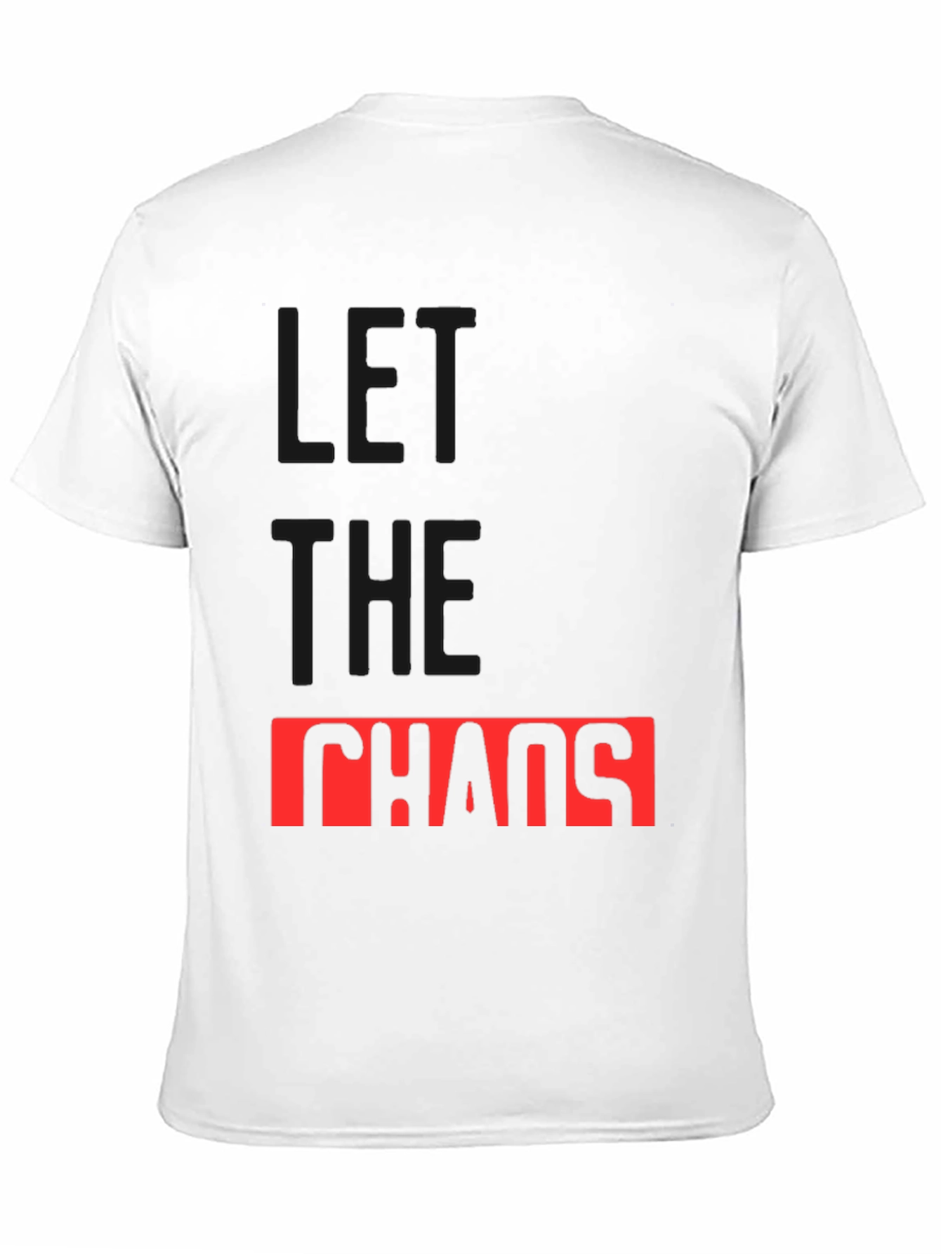 Let The Chaos Reign Black Graphic Tee