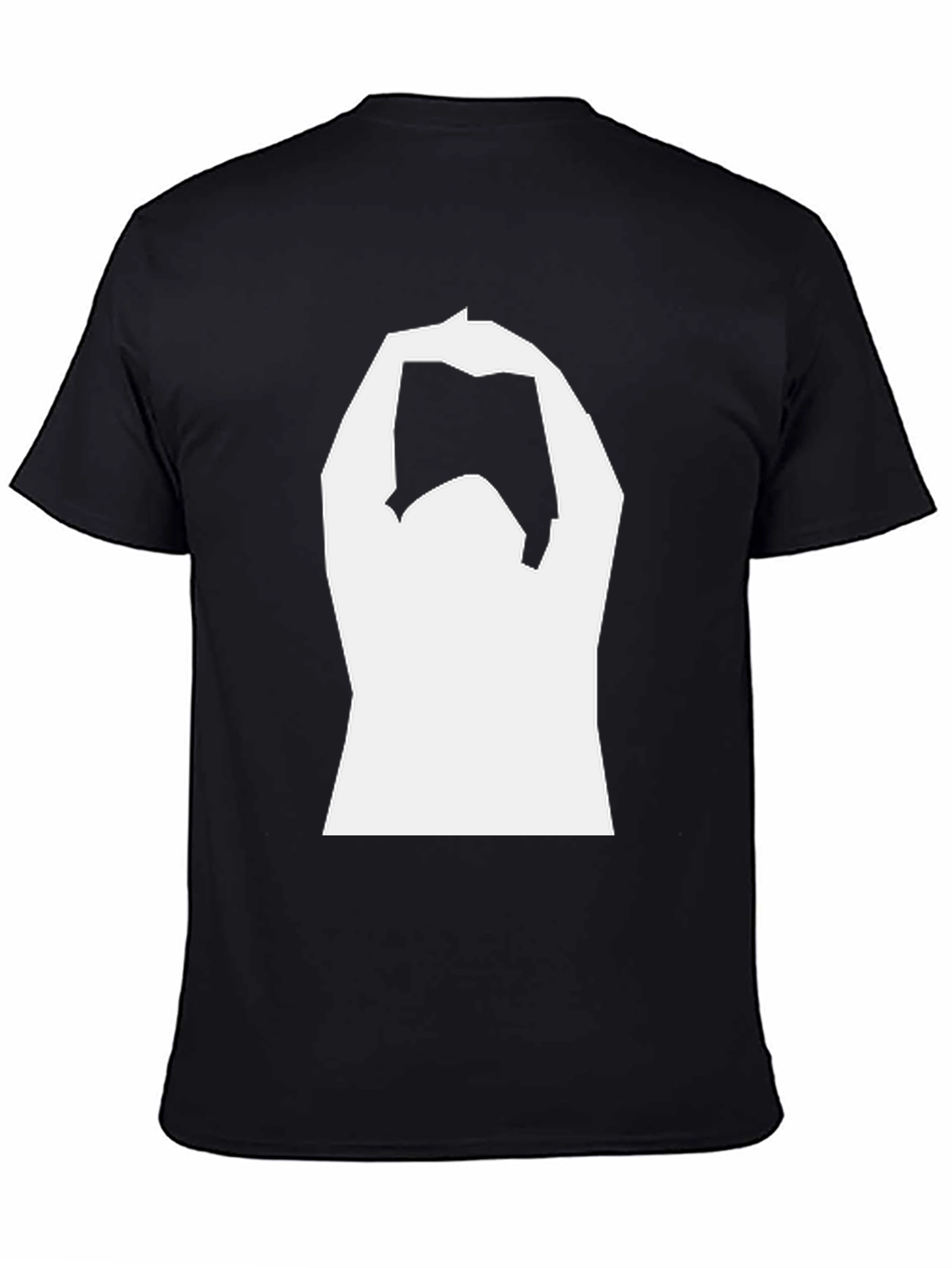 Black T-Shirt with White Graphic Design