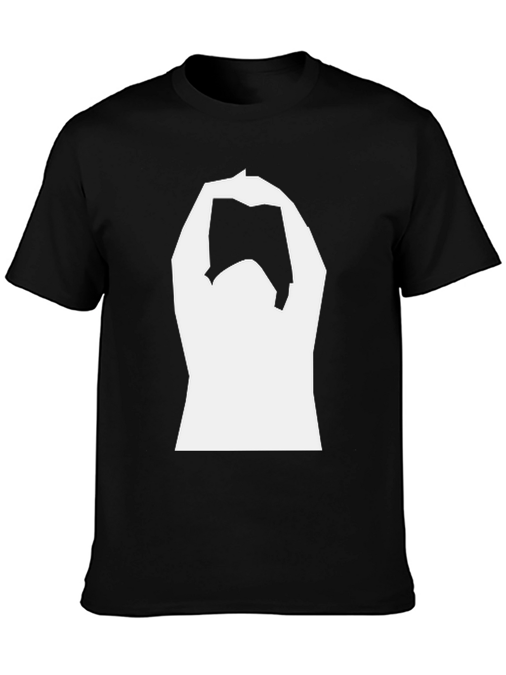 Black T-Shirt with White Graphic Design