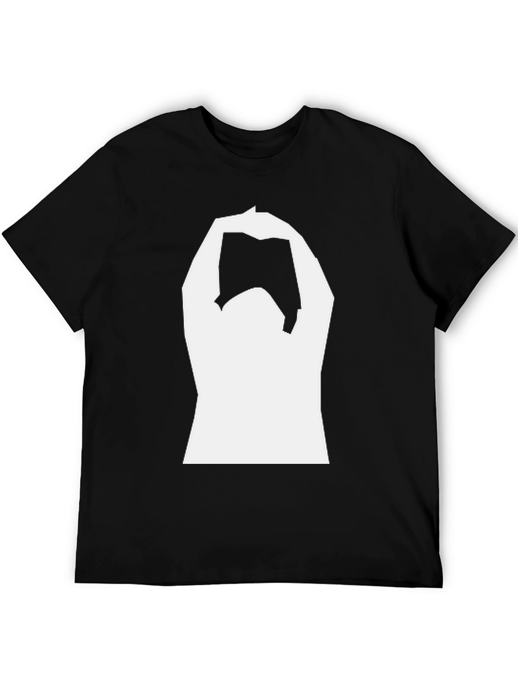 Black T-Shirt with White Graphic Design