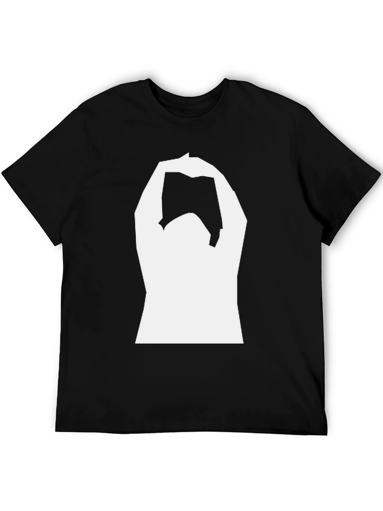 Black T-Shirt with White Graphic Design