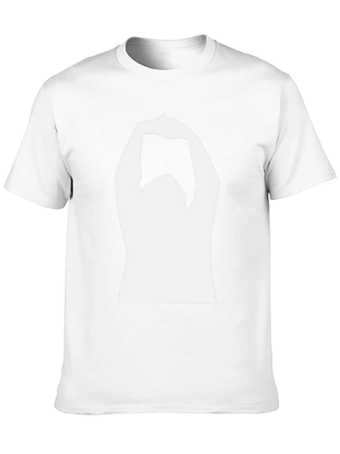 Black T-Shirt with White Graphic Design