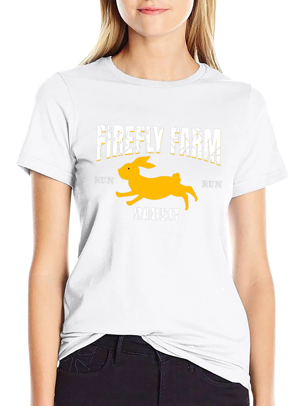 Firefly Farm Rabbit Run Black T-Shirt