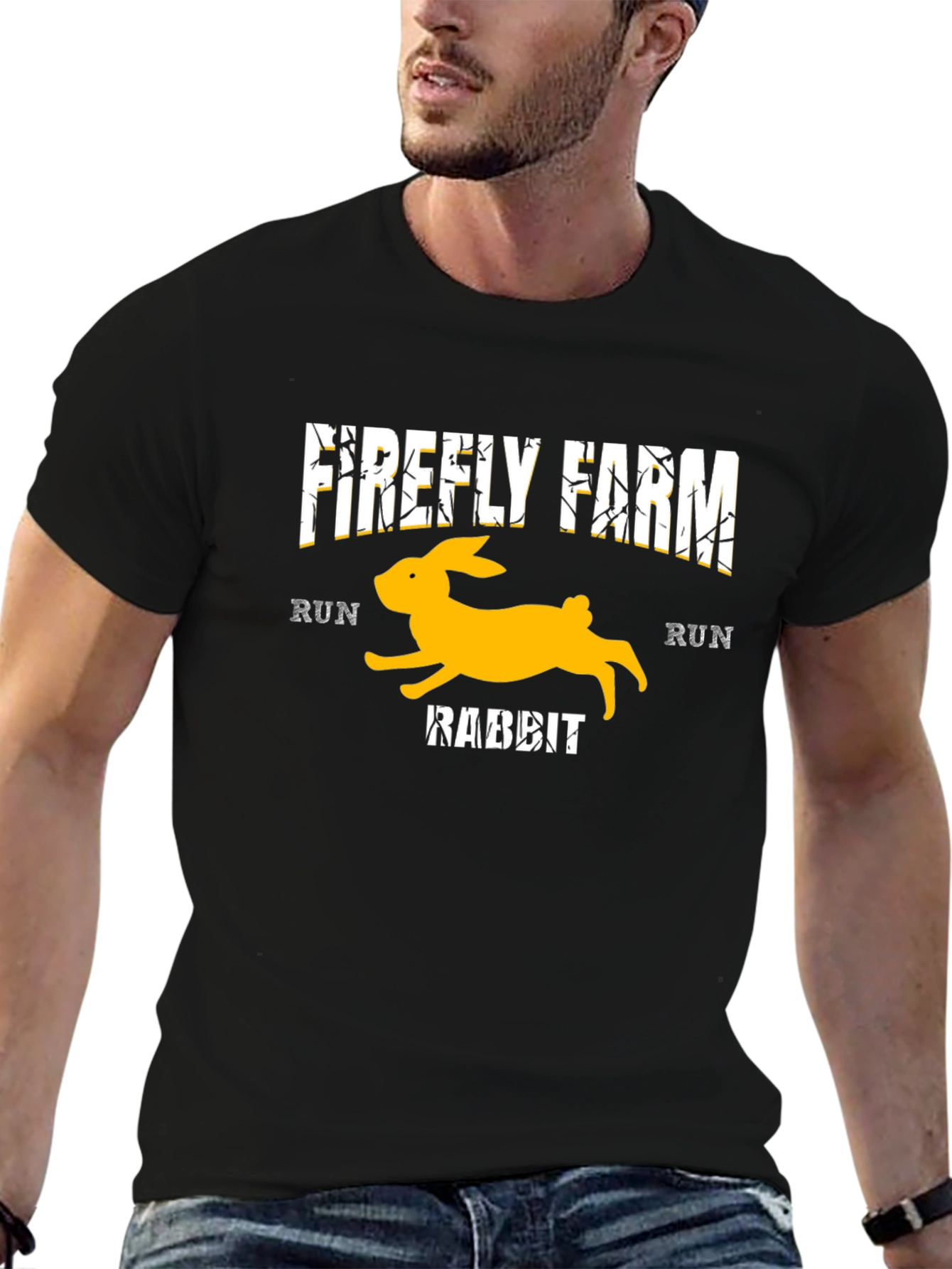 Firefly Farm Rabbit Run Black T-Shirt