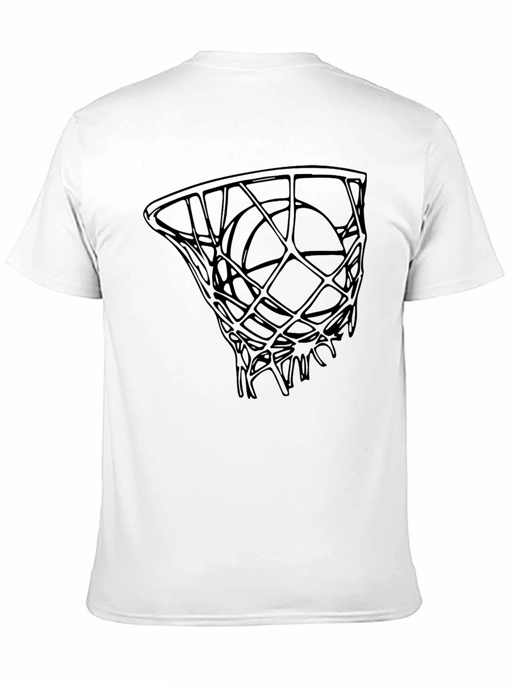 Basketball Hoop Graphic Tee - Black