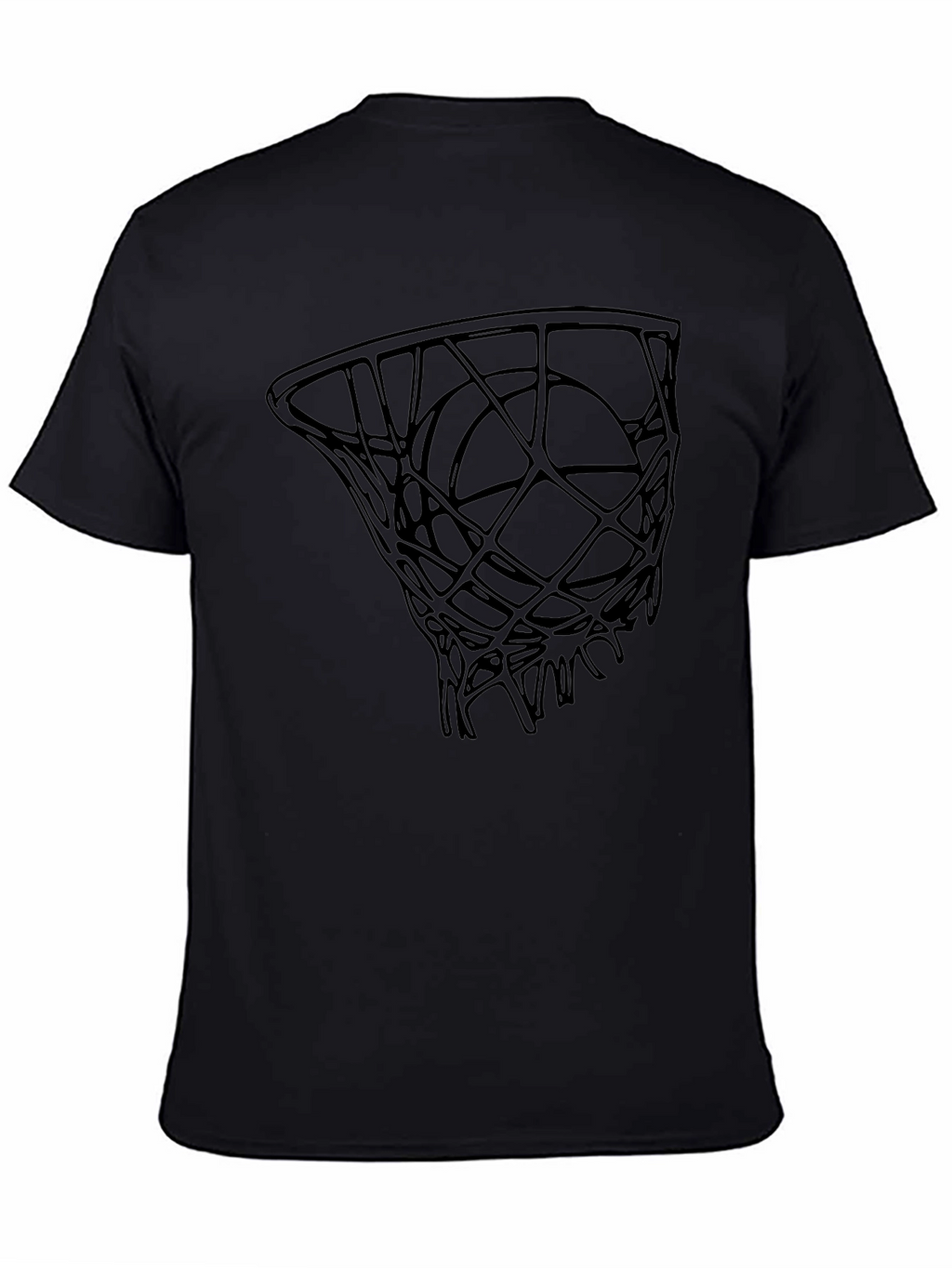 Basketball Hoop Graphic Tee - Black