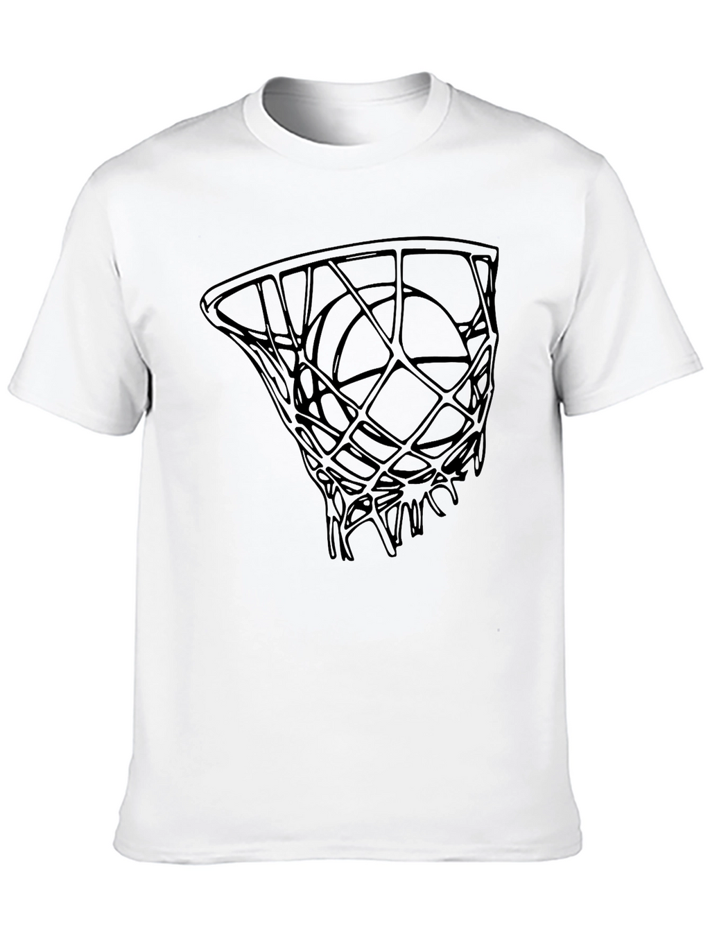 Basketball Hoop Graphic Tee - Black