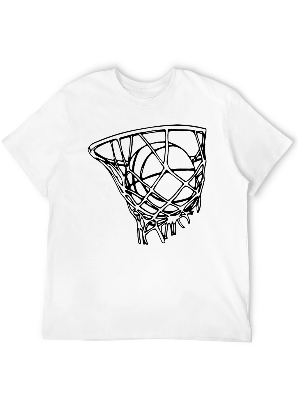 Basketball Hoop Graphic Tee - Black