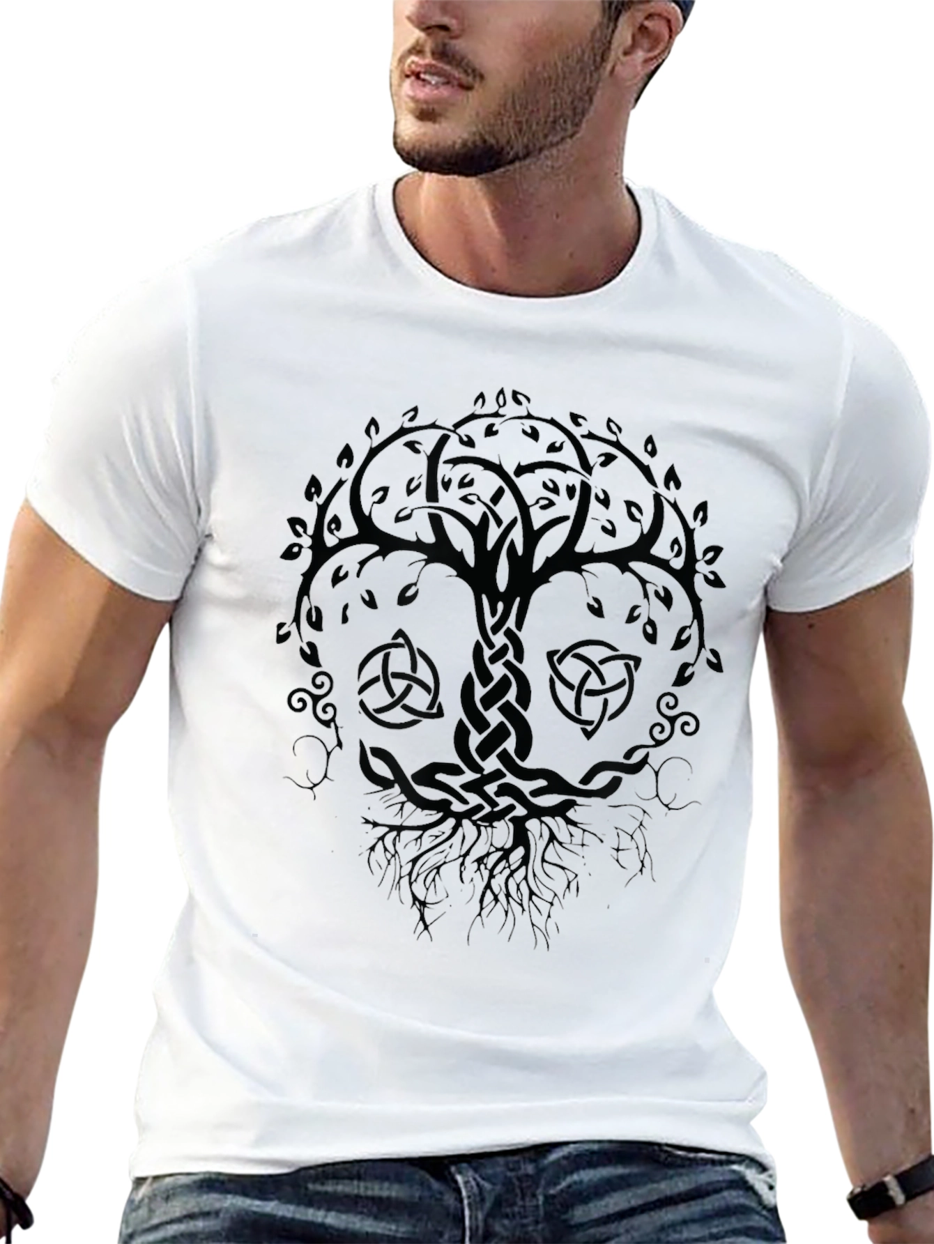 Celtic Tree of Life Black Graphic Tee