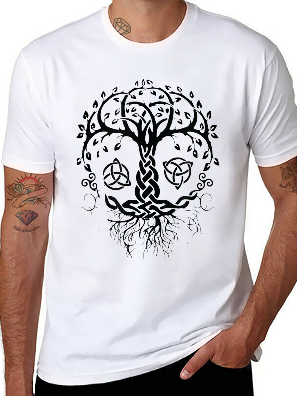 Celtic Tree of Life Black Graphic Tee