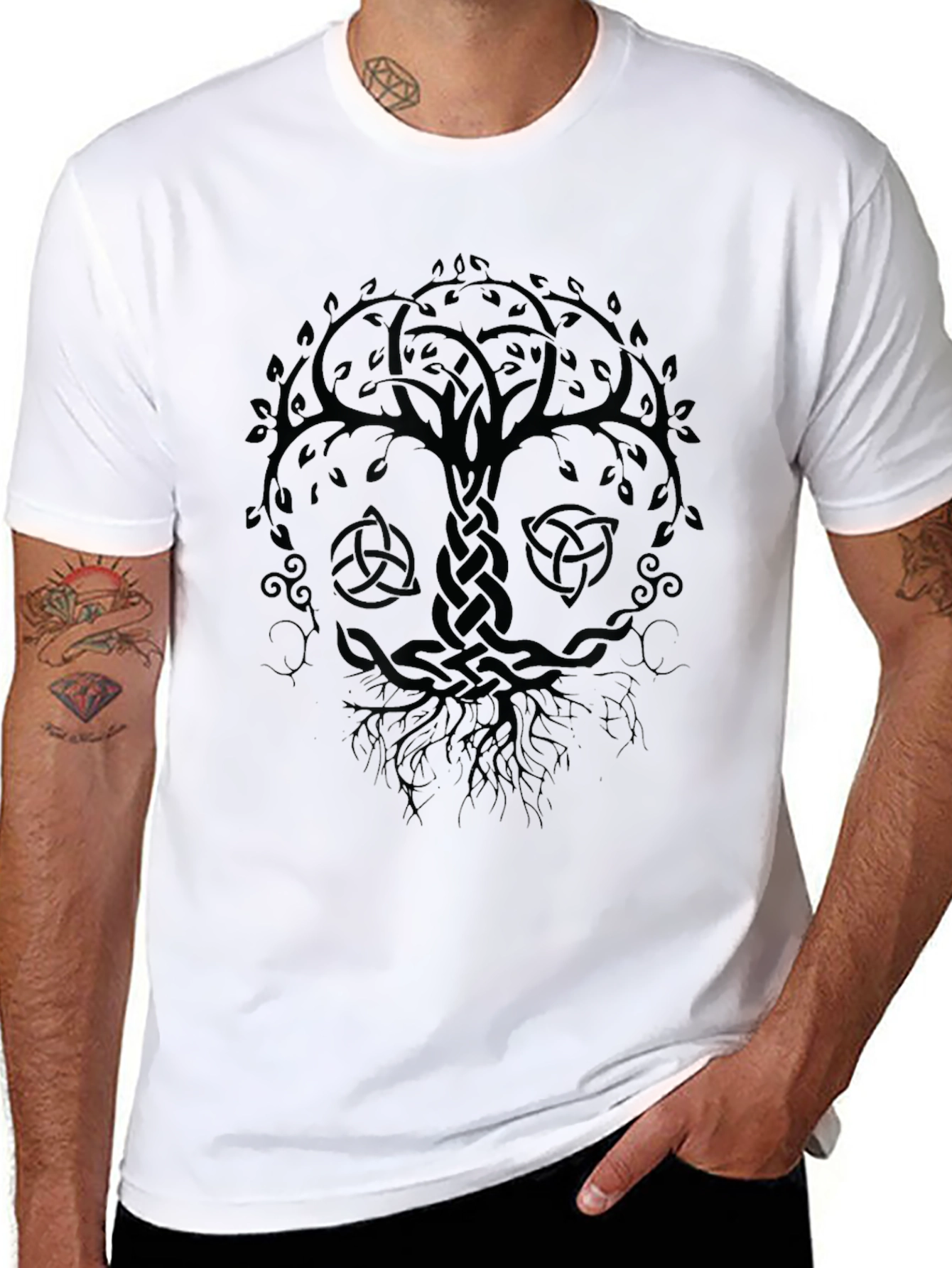 Celtic Tree of Life Black Graphic Tee