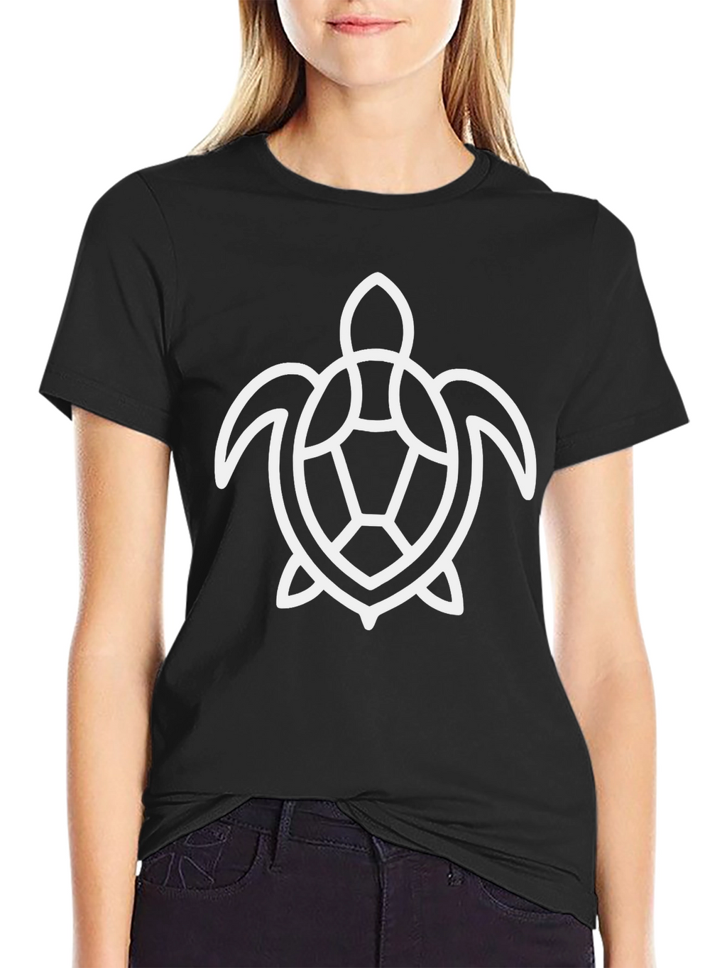 Sea Turtle Graphic Tee - Black