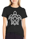 Sea Turtle Graphic Tee - Black
