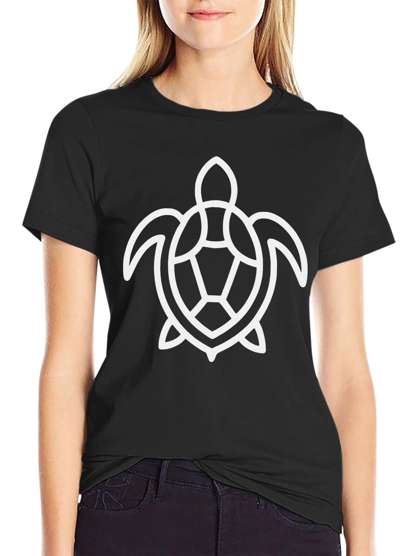 Sea Turtle Graphic Tee - Black