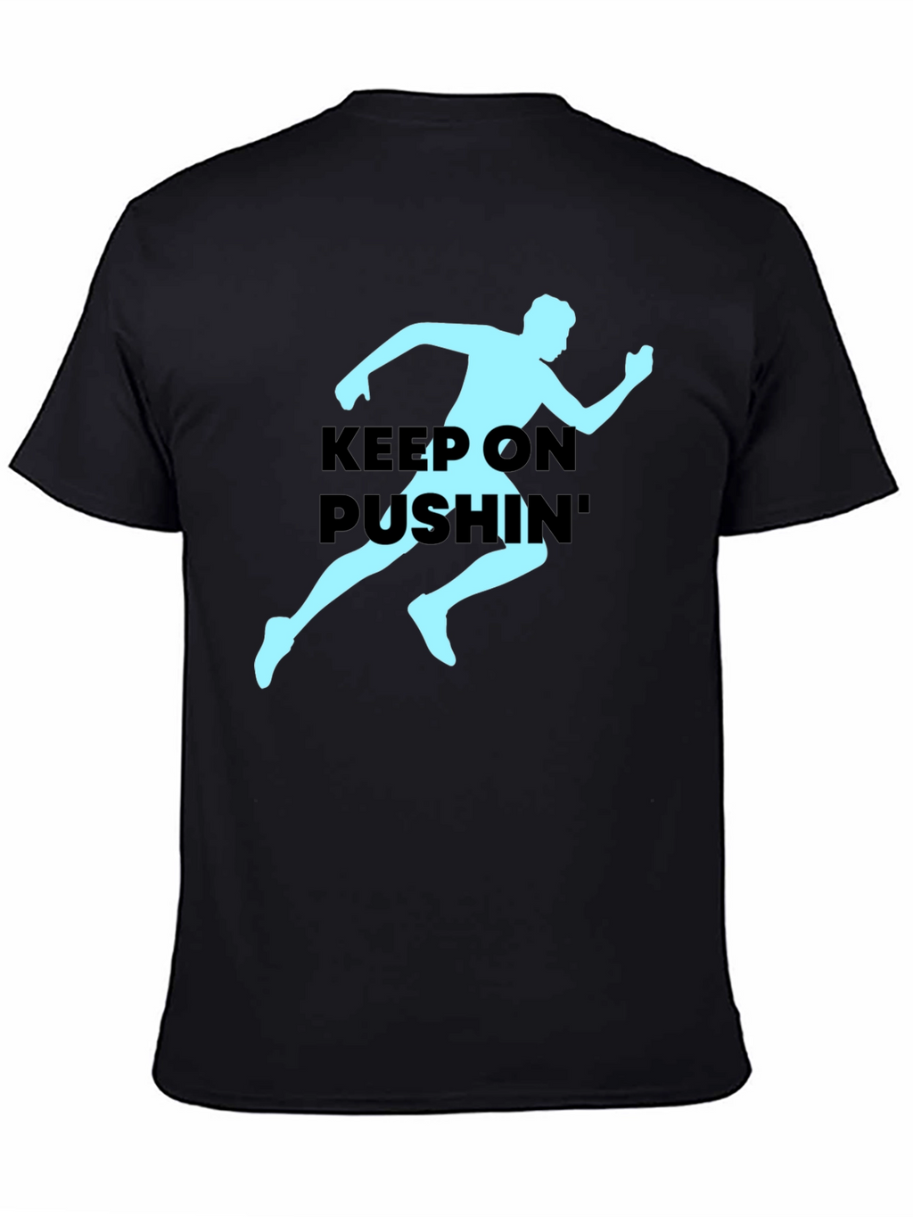Keep On Pushin Runner Graphic Tee - Black