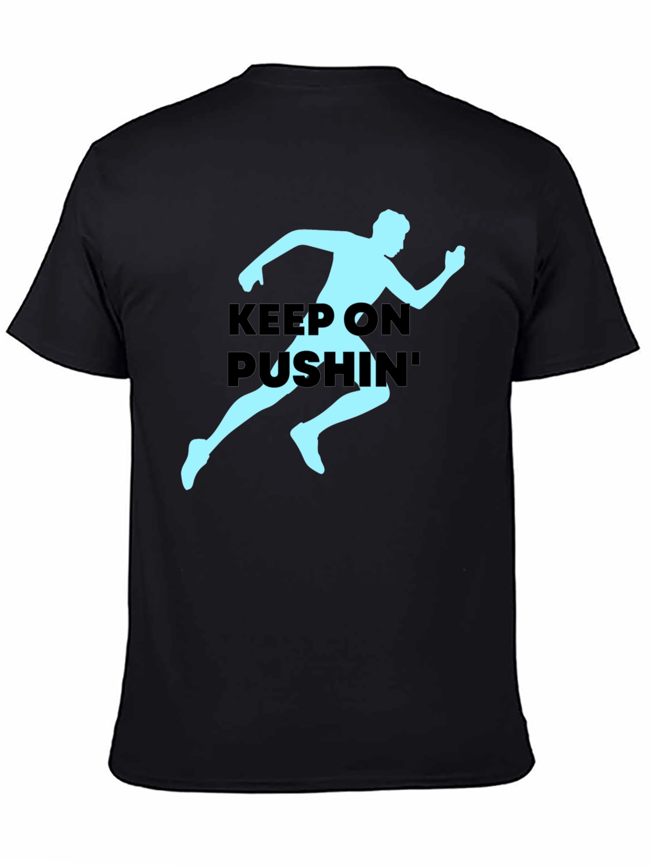 Keep On Pushin Runner Graphic Tee - Black
