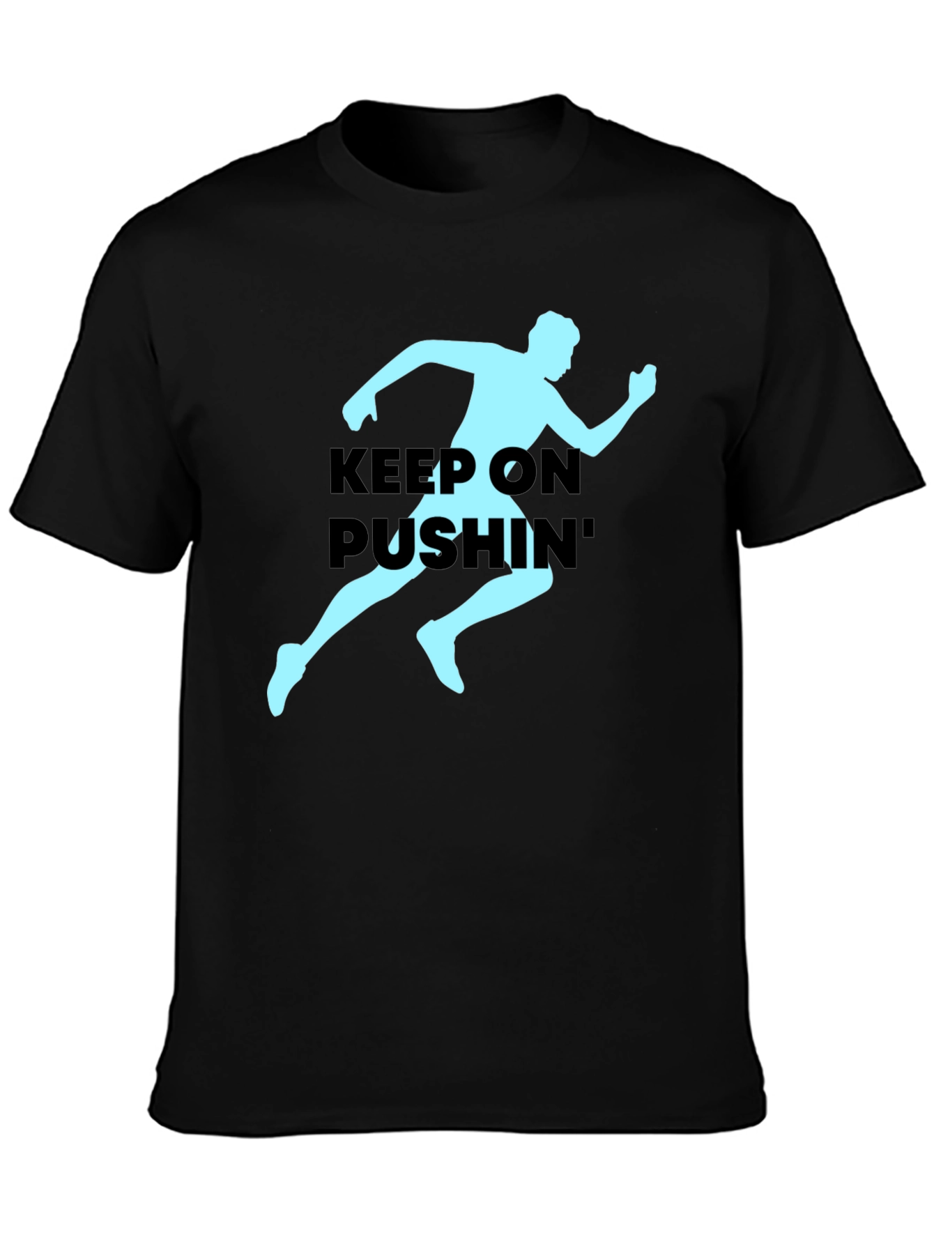 Keep On Pushin Runner Graphic Tee - Black