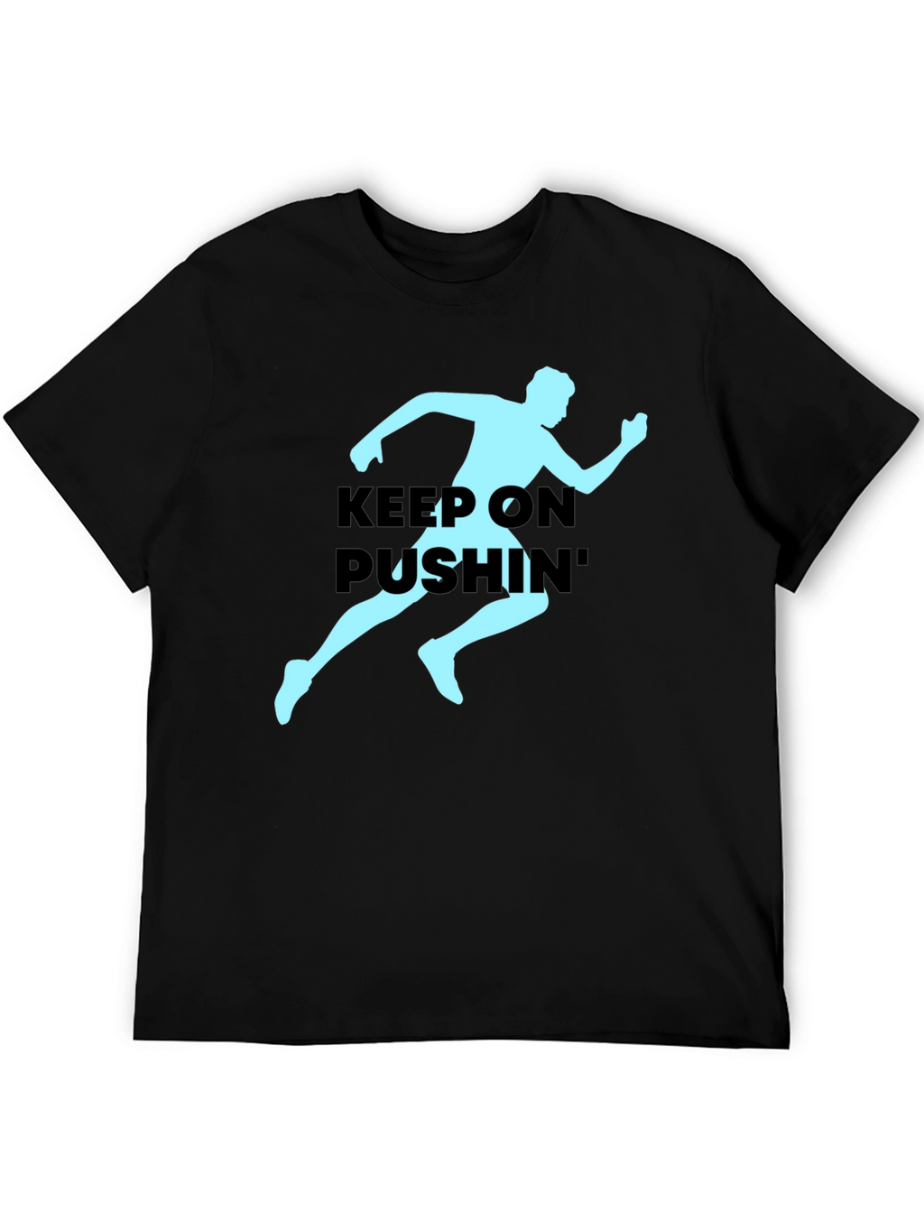 Keep On Pushin Runner Graphic Tee - Black