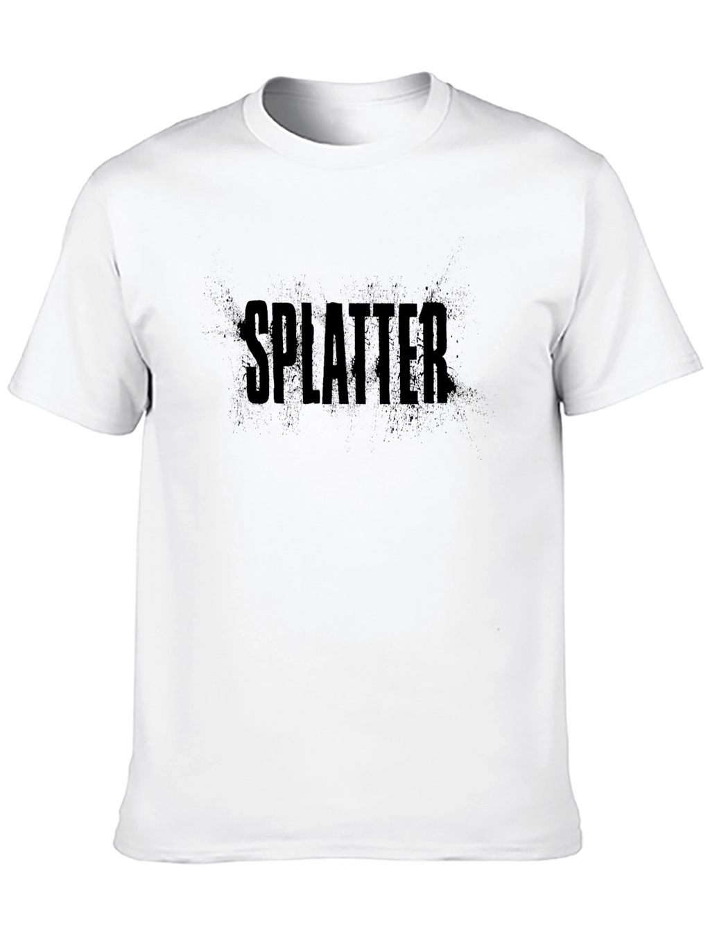 Splatter Graphic Tee - Mens Black Crew Neck T-Shirt