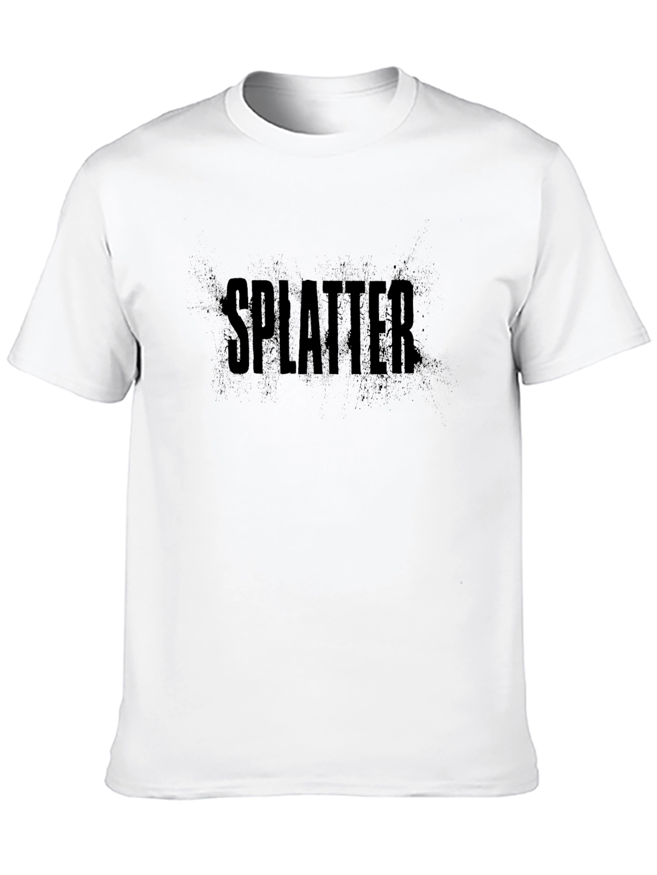 Splatter Graphic Tee - Mens Black Crew Neck T-Shirt
