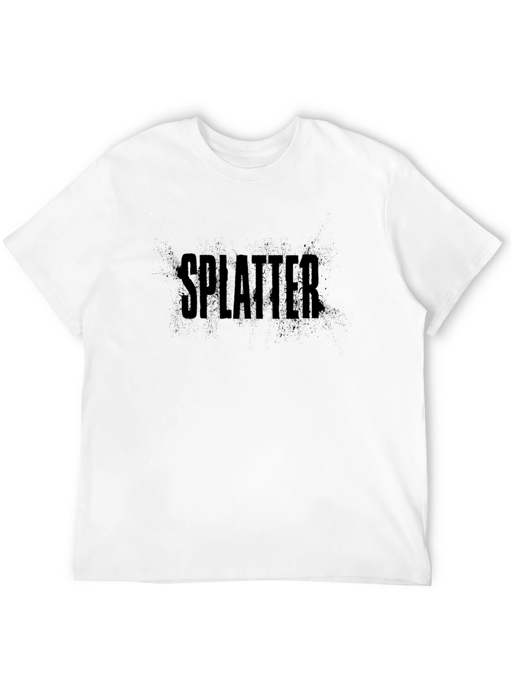 Splatter Graphic Tee - Mens Black Crew Neck T-Shirt